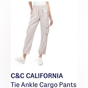 C&C ankle tie lyocell cargo pants
